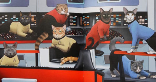 Star Trek’s Original Crew Recast As Cats In New Illustrated Book.